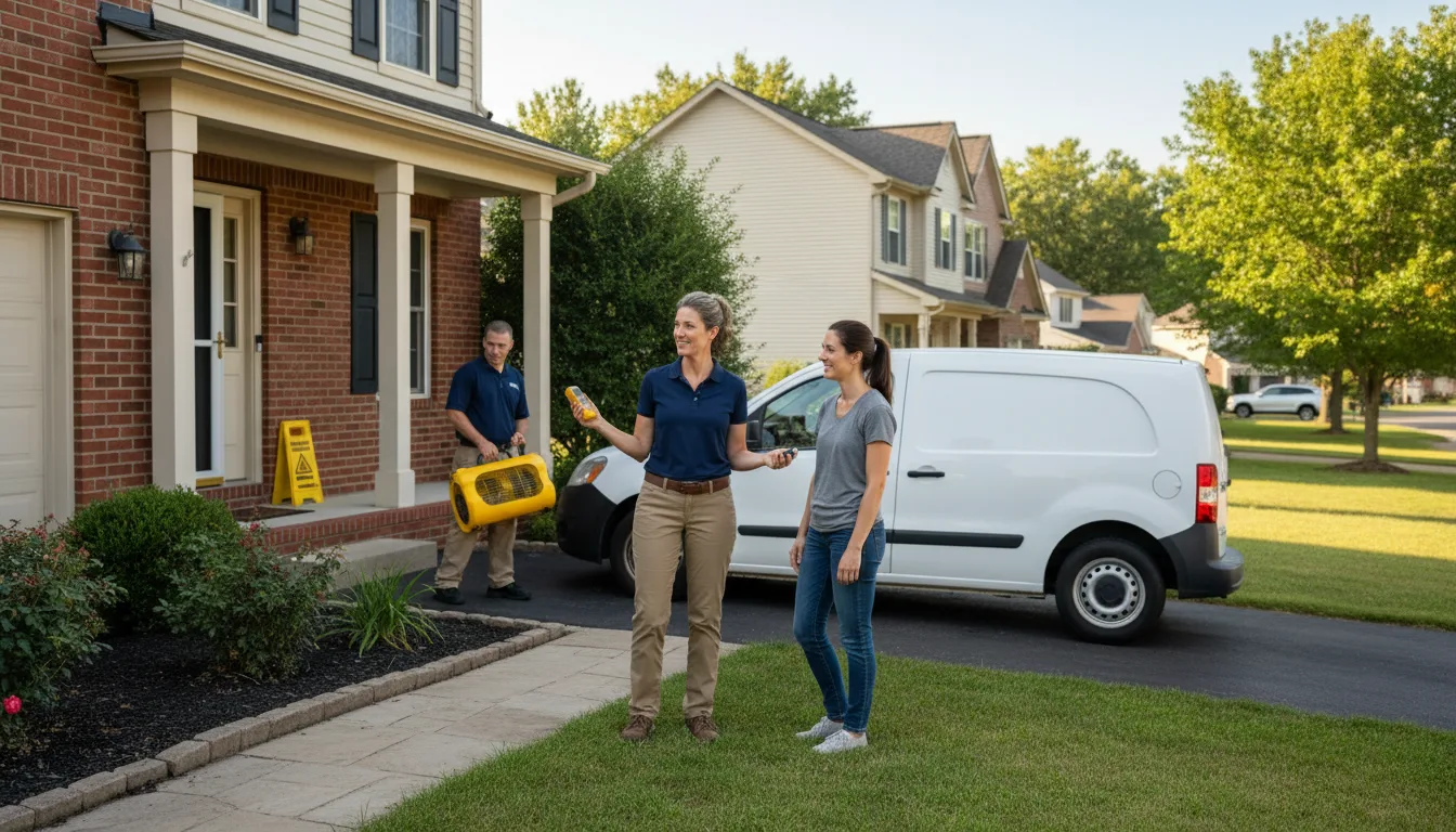 Residential water damage restoration in Panther Burn, MS